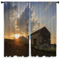 Abandoned Barn Window Curtains 73488389