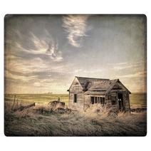 Abandoned Homestead On Prairie Rugs 97199189
