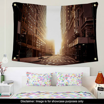 Absolutely Empty Street In New York Early Morning Wall Art 37631393