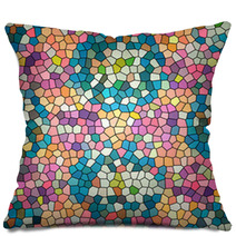 Abstrack Colorful Mosaic Background Pillows 62837489
