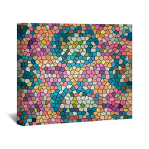 Abstrack Colorful Mosaic Background Wall Art 62837489