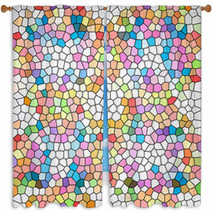 Abstrack Colorful Mosaic Background Window Curtains 62837671