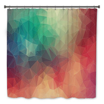Abstract 2D Geometric Colorful Background Bath Decor 63890585