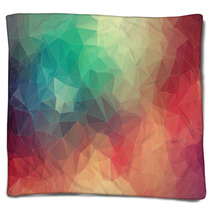 Abstract 2D Geometric Colorful Background Blankets 63890585