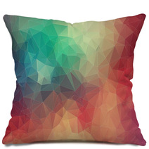 Abstract 2D Geometric Colorful Background Pillows 63890585