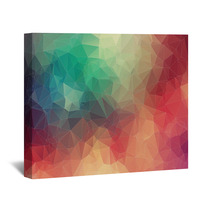 Abstract 2D Geometric Colorful Background Wall Art 63890585