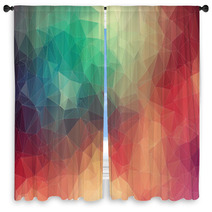 Abstract 2D Geometric Colorful Background Window Curtains 63890585