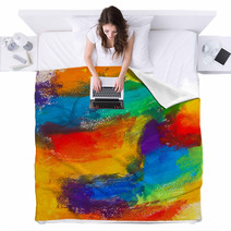 Abstract Acrylic Colors Blankets 58248909