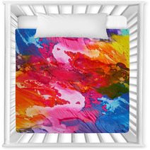 Abstract Acrylic Hand Painted Background Nursery Decor 40192825