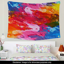 Abstract Acrylic Hand Painted Background Wall Art 40192825