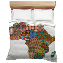 Abstract Africa Patchwork Traditional Fabric Pattern Vector Map Bedding 207943438