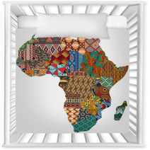 Abstract Africa Patchwork Traditional Fabric Pattern Vector Map Nursery Decor 207943438