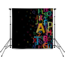 Abstract Alphabet On Black Background # Vector Backdrops 40254058