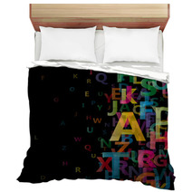 Abstract Alphabet On Black Background # Vector Bedding 40254058