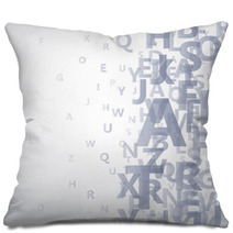 Abstract Alphabet On White Background # Vector Pillows 40254346