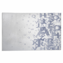 Abstract Alphabet On White Background # Vector Rugs 40254346