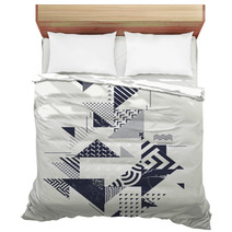 Abstract Art Background With Geometric Elements Bedding 136945653