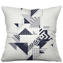 Abstract Art Background With Geometric Elements Pillows 136945653