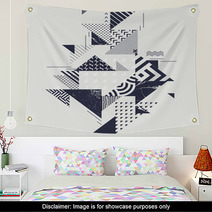 Abstract Art Background With Geometric Elements Wall Art 136945653