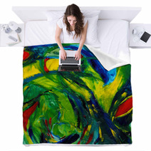 Abstract Art - Hand Painted Blankets 465590