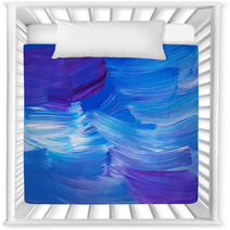 Abstract Art Oil Painting Background Violet Blue White Brush Strokes On Paper Multicolored Contemporary Artwork Nursery Decor 308706278