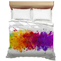 Abstract Artistic Watercolor Splash Background Bedding 66948097