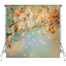 Abstract Autumn Yellow Leaves Background EPS 10 Backdrops 65646926