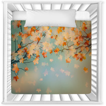 Abstract Autumn Yellow Leaves Background EPS 10 Nursery Decor 65646926
