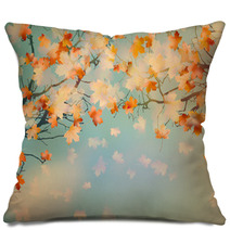 Abstract Autumn Yellow Leaves Background EPS 10 Pillows 65646926