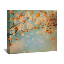 Abstract Autumn Yellow Leaves Background EPS 10 Wall Art 65646926