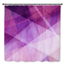 Abstract Background Purple Pink And White Transparent Layers Or Diagonal Stripes In Random Pattern Bath Decor 176918166