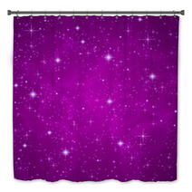 Abstract Background: Sparkling, Twinkling Stars. Universe Bath Decor 52135691