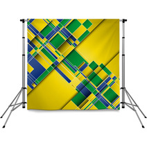 Abstract Background Using Brazil Flag Colours Backdrops 65327588