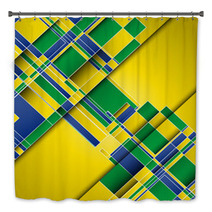 Abstract Background Using Brazil Flag Colours Bath Decor 65327588