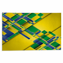 Abstract Background Using Brazil Flag Colours Rugs 65327588