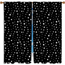 Abstract Background With Black And White Circles. Window Curtains 52574998