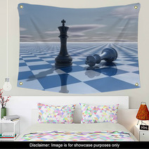 Abstract Background With Chess Kings Fight Wall Art 60755734