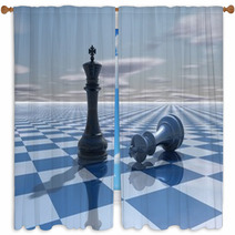 Abstract Background With Chess Kings Fight Window Curtains 60755734