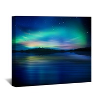 Abstract Background With Forest Lake And Sunrise Wall Art 58172090