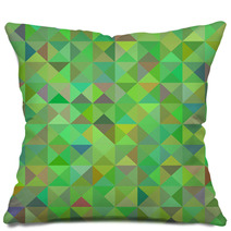 Abstract Background With Green Triangles. Raster Pillows 70805692