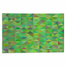 Abstract Background With Green Triangles. Raster Rugs 70805692