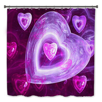 Abstract Background With Hearts Bath Decor 30224225