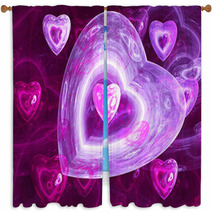 Abstract Background With Hearts Window Curtains 30224225