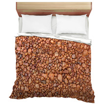 Abstract Background With Red Stones On The Ground Bedding 67192308