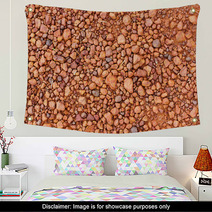 Abstract Background With Red Stones On The Ground Wall Art 67192308