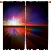Abstract Background With Sun And Stars Window Curtains 52043397