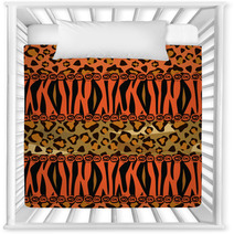 Abstract  Background With Tiger And Cheetah Skin Pattern Nursery Decor 48749211