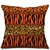 Abstract  Background With Tiger And Cheetah Skin Pattern Pillows 48749211