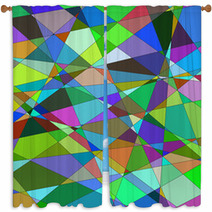 Abstract Background With Triangles. ?2 Raster Window Curtains 71429167