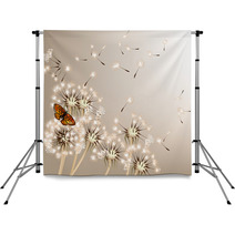 Abstract Background With Vector Dandelions Backdrops 53186199